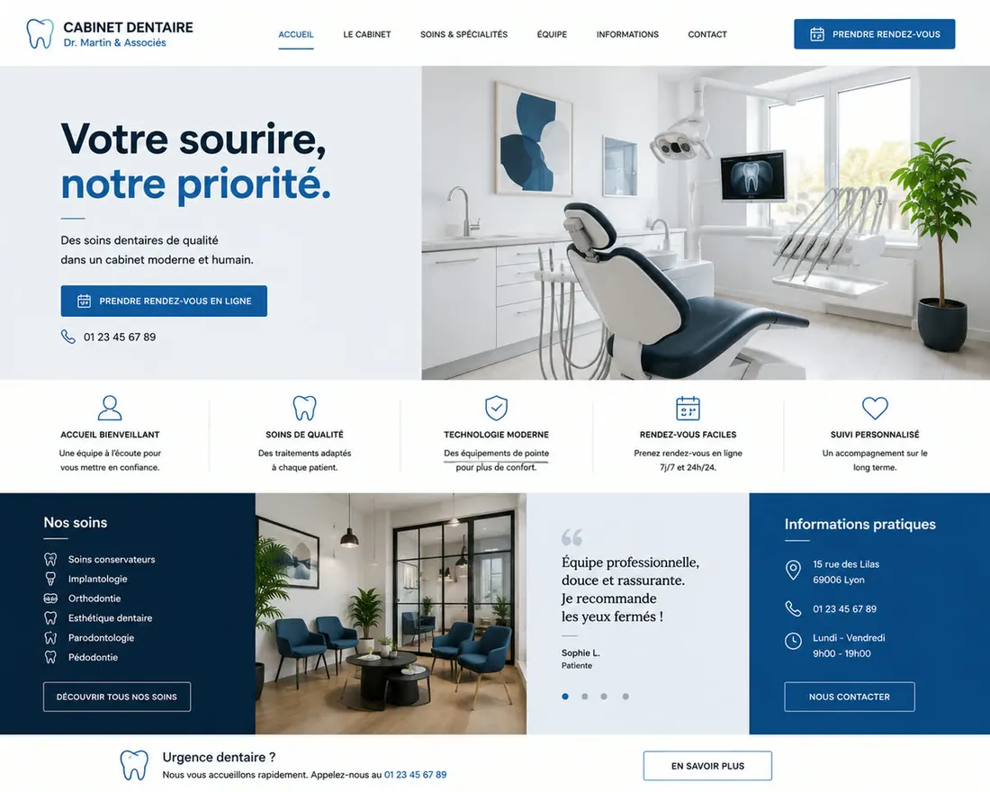 Exemple de site web créé par Studio MOZAYK